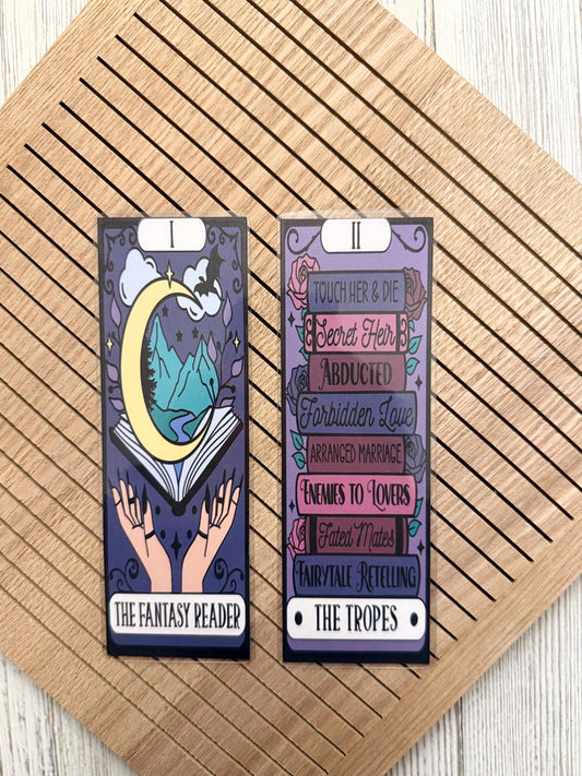 Fantasy Tarot Card Bookmark: Romantasy Book Lover Gift