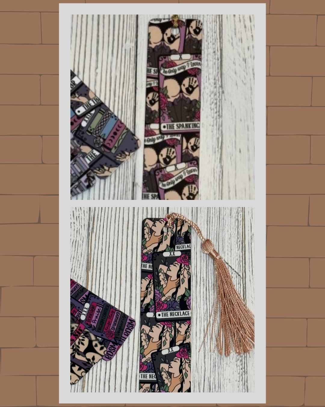 Kinky Reader Tarot Metal Bookmarks, Bookish Merch, Book Lover Gift, Booktok Lover, Kinky Romance, The Brat, Readers Bookmark, Tarot Bookmark