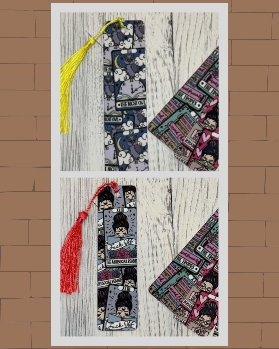 Tarot Reader Metal Bookmark: Book Lover Gift