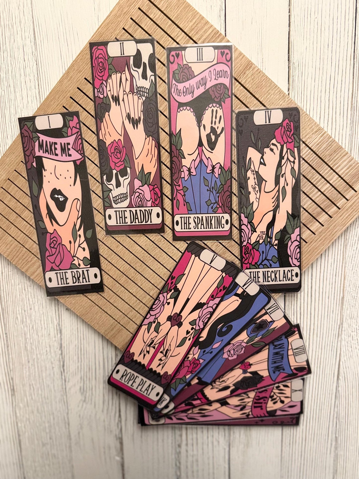 Kinky Reader Tarot Card Bookmarks, Bookish Merch, Book Lover Gift, Booktok Lover, Kinky Romance, The Brat, Readers Bookmarks, Tarot Bookmark
