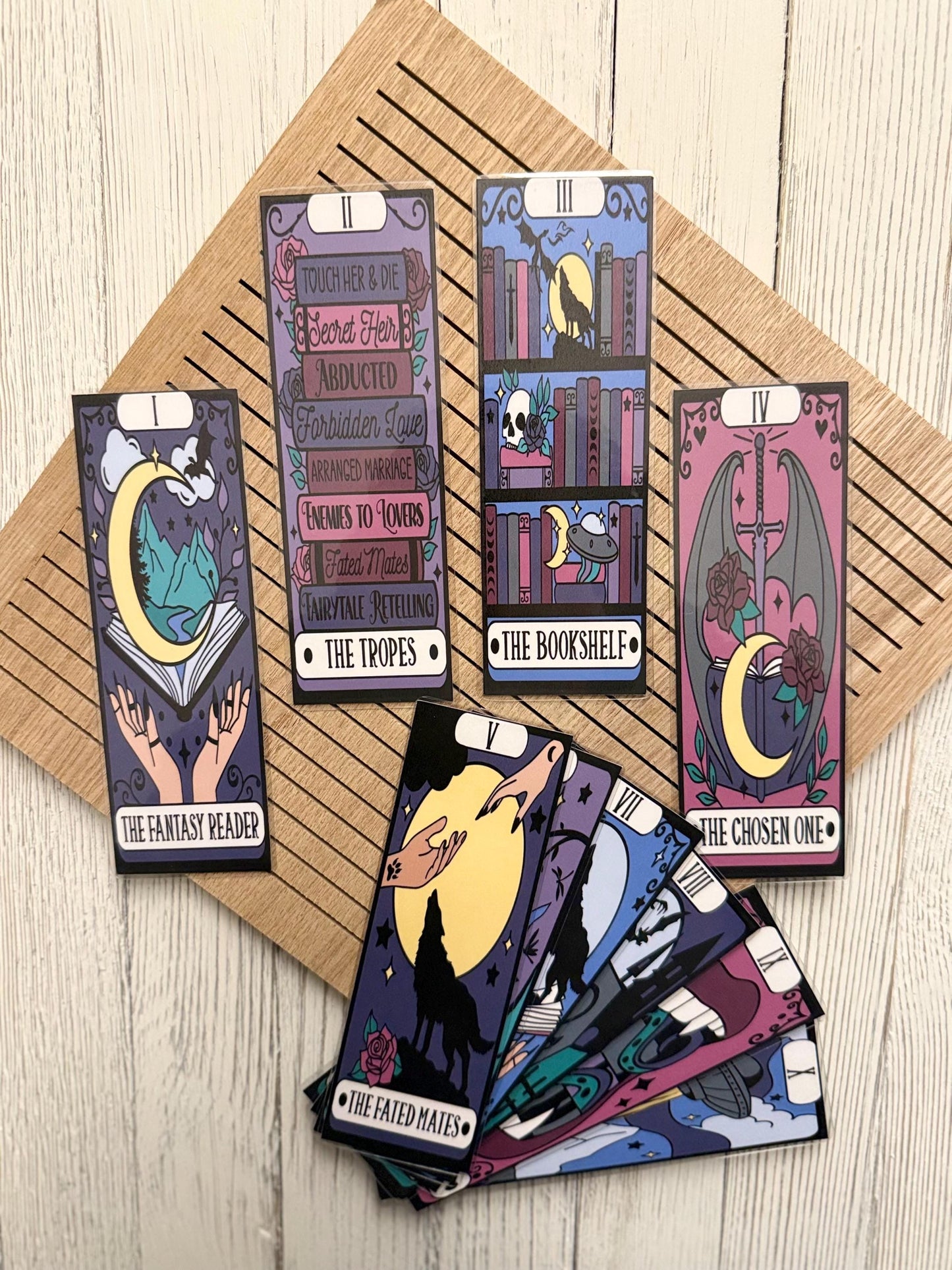 Fantasy Tarot Card Bookmark: Romantasy Book Lover Gift