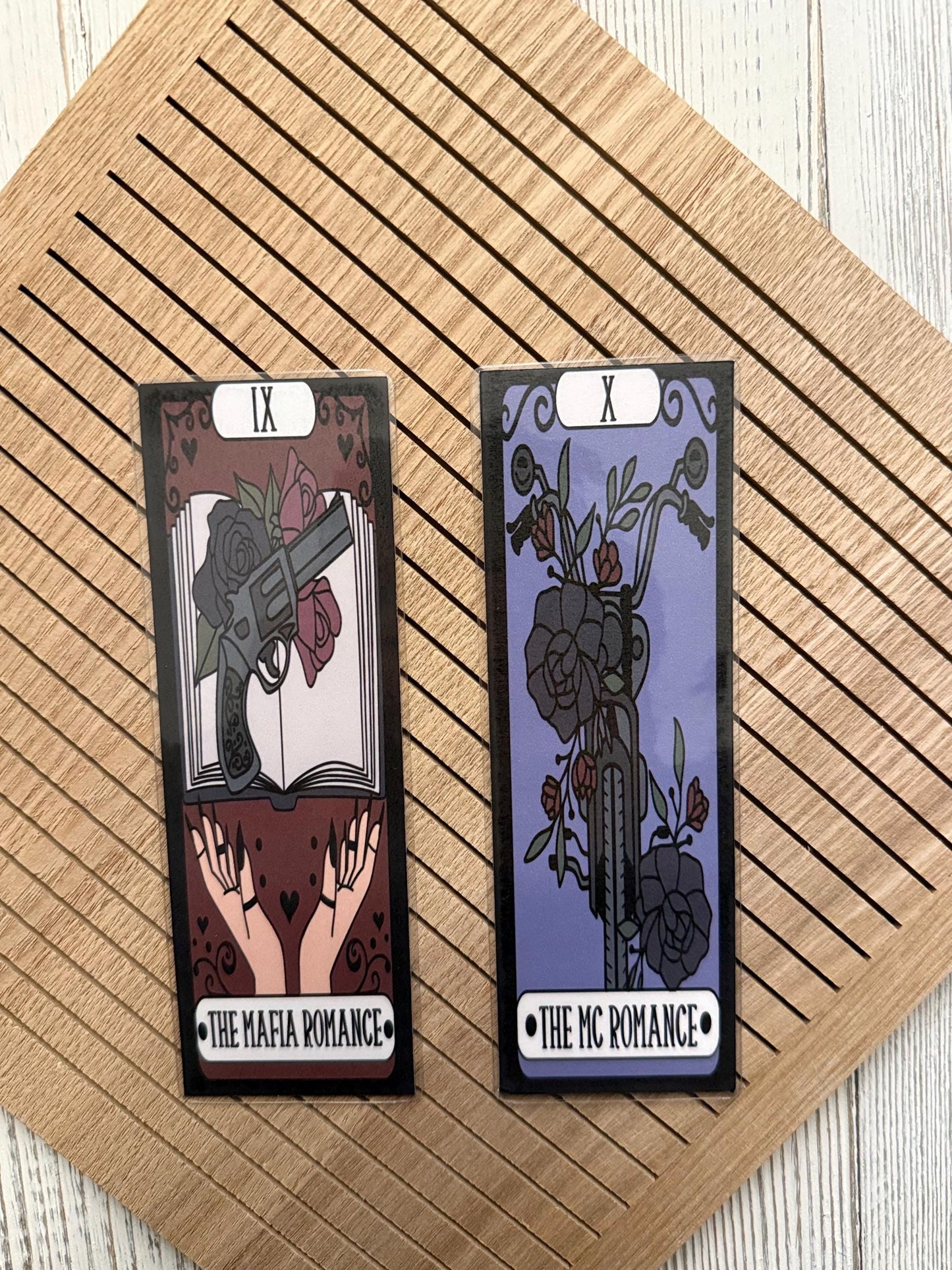 Dark Romance Tarot Card Bookmarks: Laminated Book Lover Gift