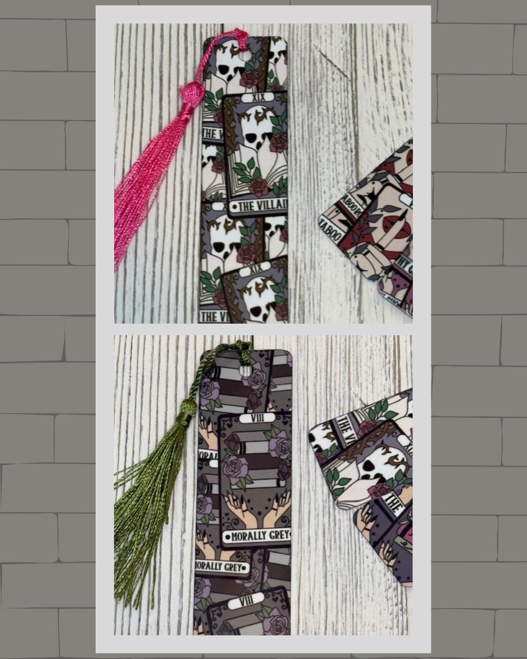 Dark Romance Tarot Metal Bookmark: Booktok Reader Gift