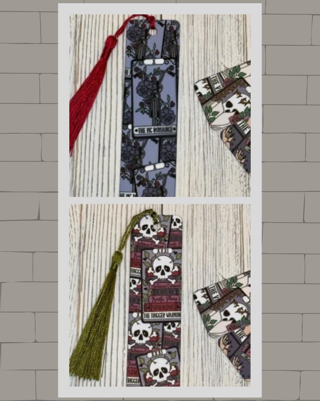 Dark Romance Tarot Metal Bookmark: Booktok Reader Gift