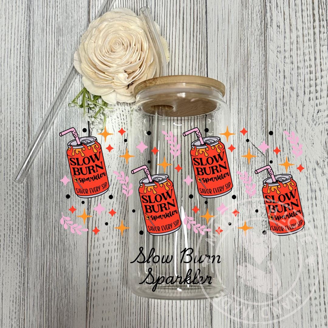 Bookish Glass Can Cup: Romance Reader Gift, Plot Twist Pop