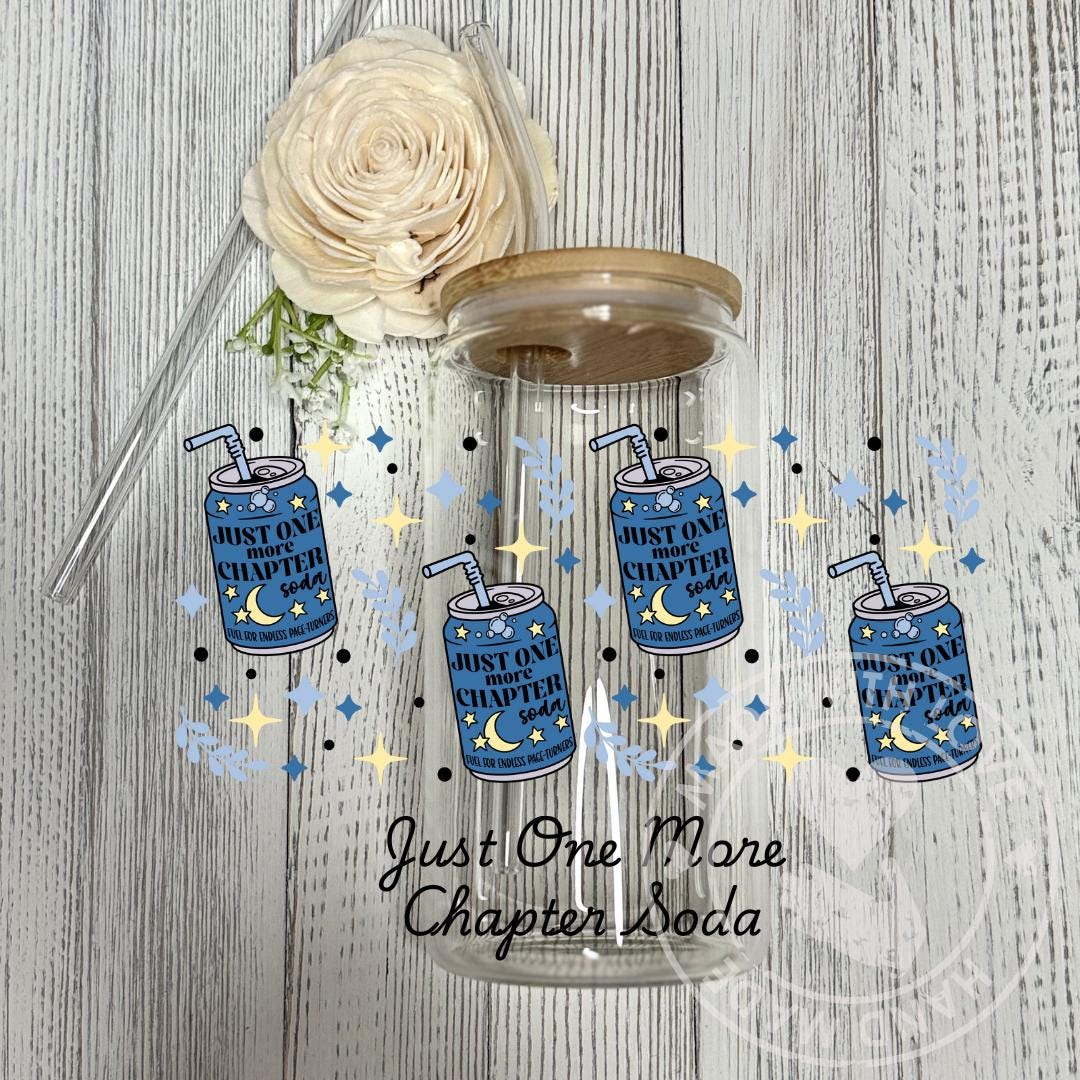 Bookish Glass Can Cup: Romance Reader Gift, Plot Twist Pop