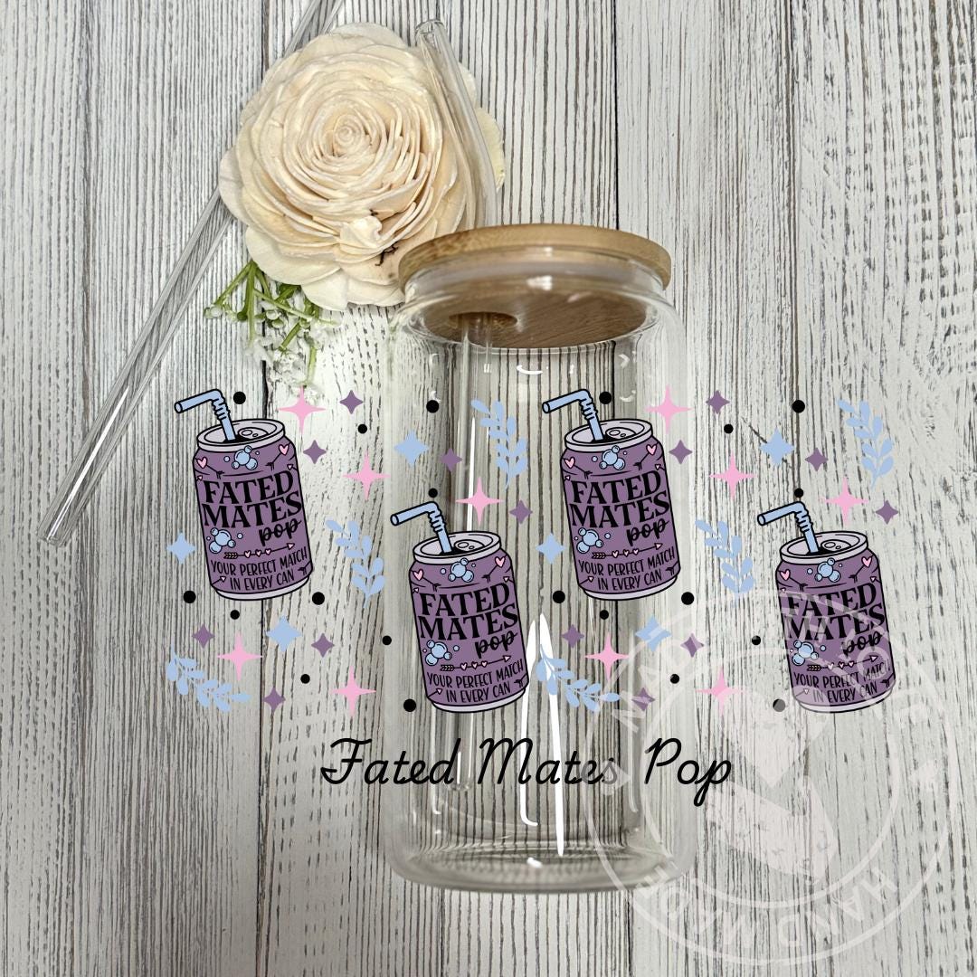 Bookish Glass Can Cup: Romance Reader Gift, Plot Twist Pop