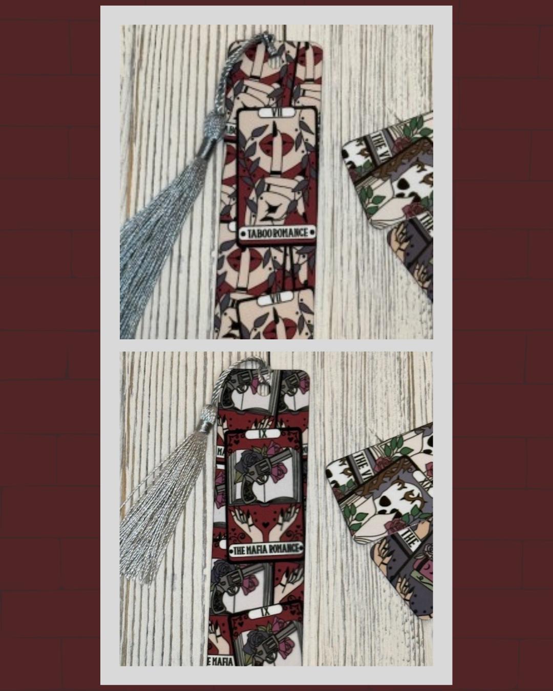 Dark Romance Tarot Metal Bookmark: Booktok Reader Gift