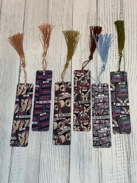 Kinky Reader Tarot Metal Bookmarks, Bookish Merch, Book Lover Gift, Booktok Lover, Kinky Romance, The Brat, Readers Bookmark, Tarot Bookmark