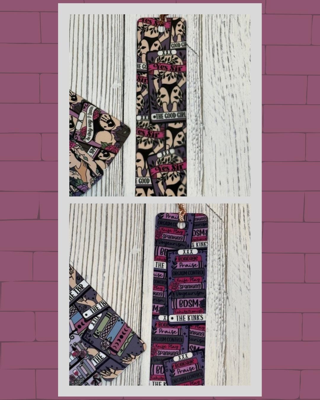 Kinky Reader Tarot Metal Bookmarks, Bookish Merch, Book Lover Gift, Booktok Lover, Kinky Romance, The Brat, Readers Bookmark, Tarot Bookmark