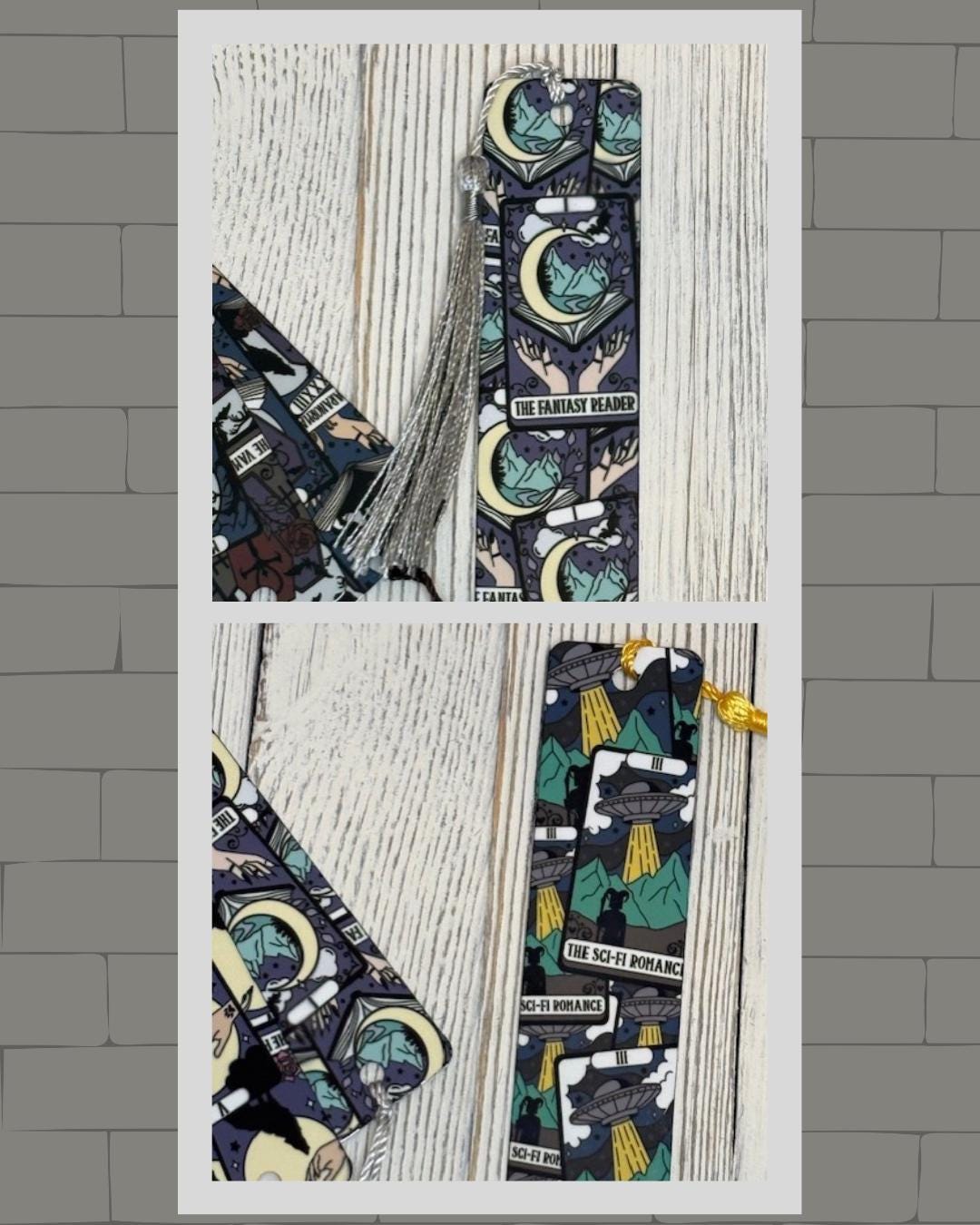 Fantasy Tarot Aluminum Bookmark: Book Lover Gift