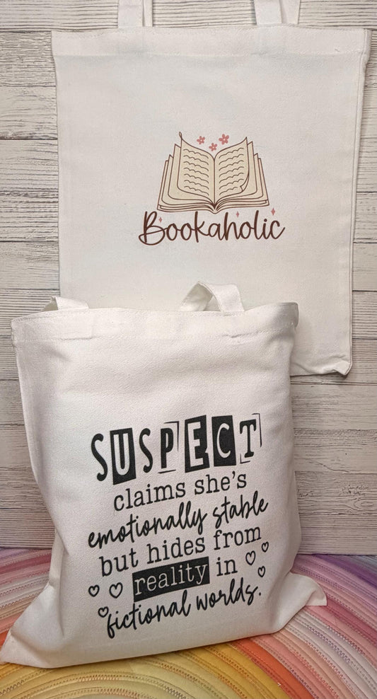Bookish Canvas Tote Bags | Book Lover Gifts | Funny & Aesthetic Reading Bags